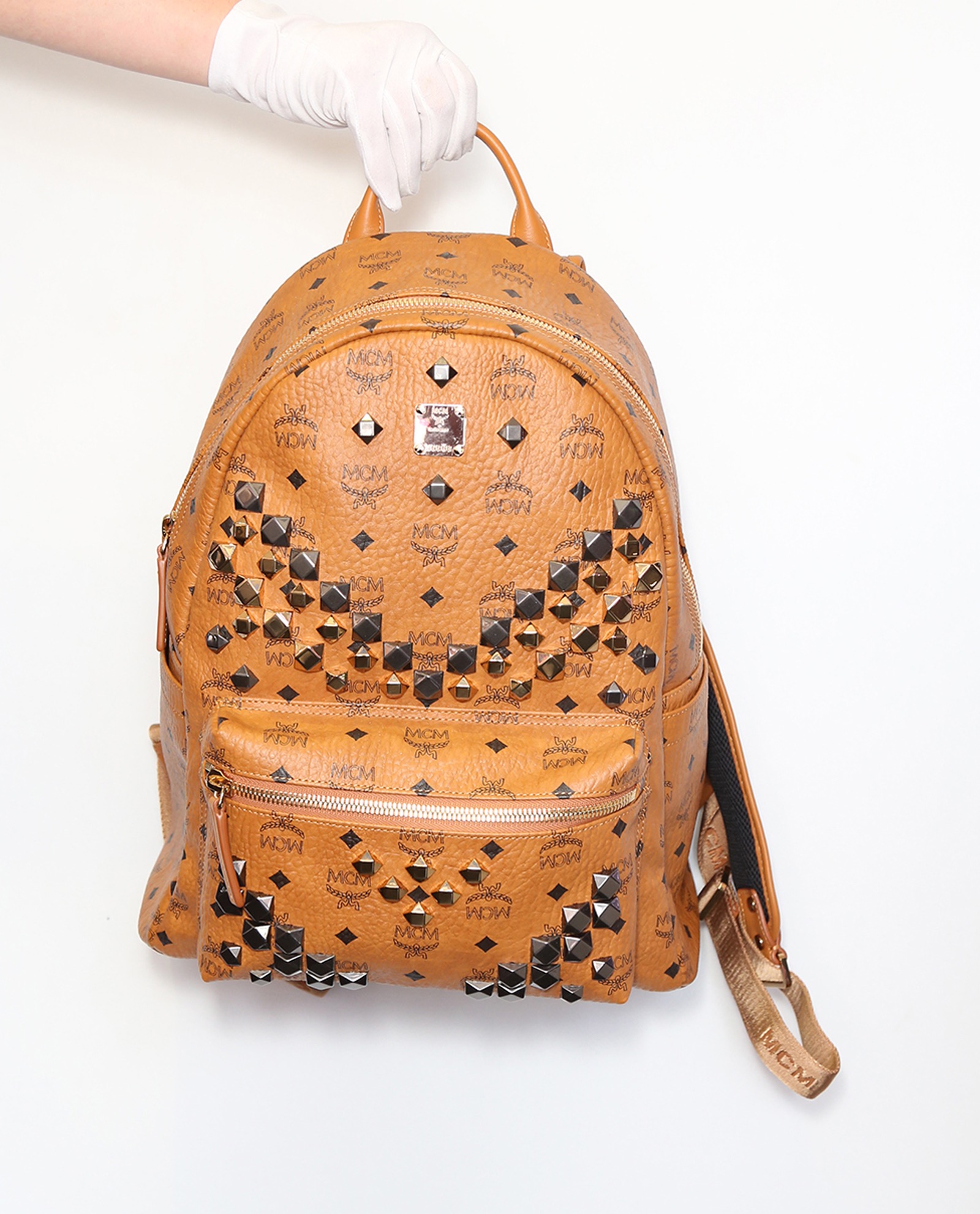 Mcm studded stark clearance backpack